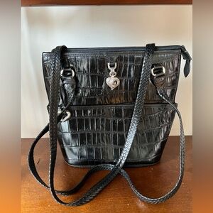 Vintage Brighton black croc Shoulder bag